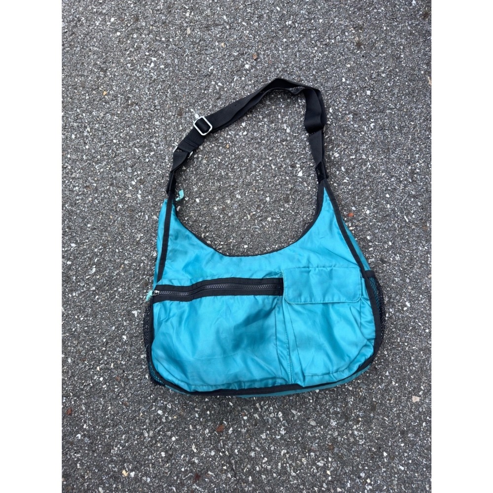 Thirty-One Teal Blue Explorista Crossbody Hobo Bag